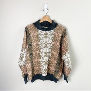 Justine Todd 90's Vintage Italian Wool-Blend Collared Sweater